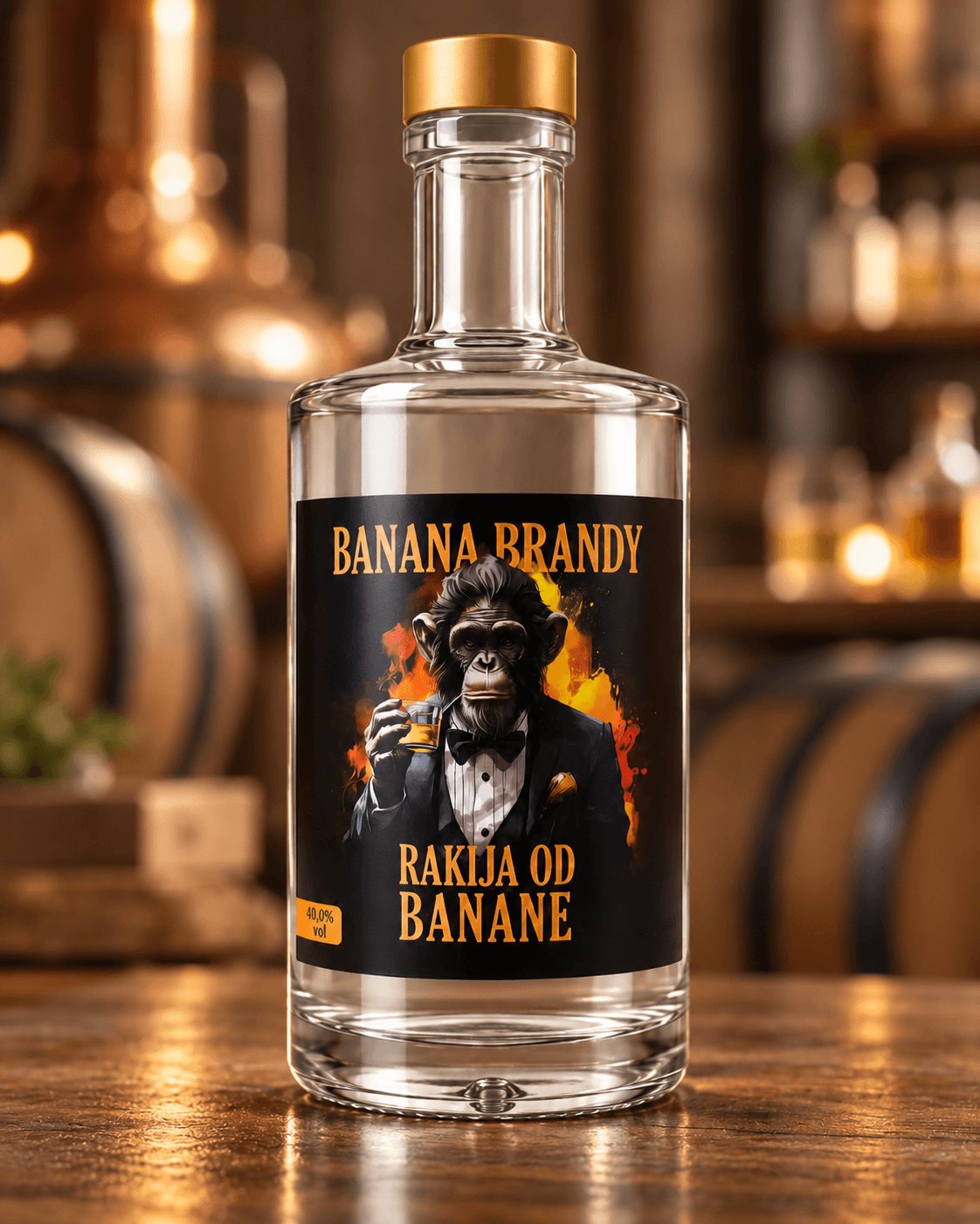 Banana Brandy, banana rakija od 100% banane, 40% vol., 700 ml